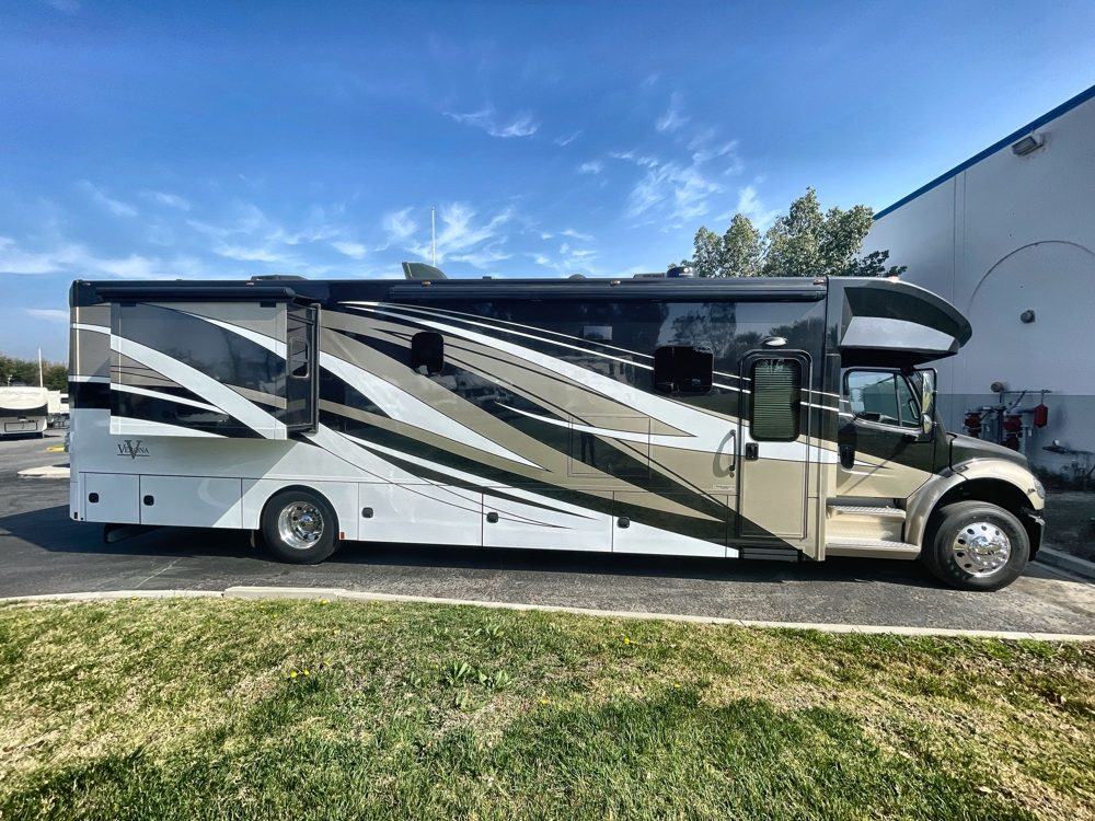 Super C motorhome, side view